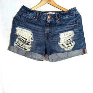 Forever 22 Distressed Blue Jean Short shorts waist 26